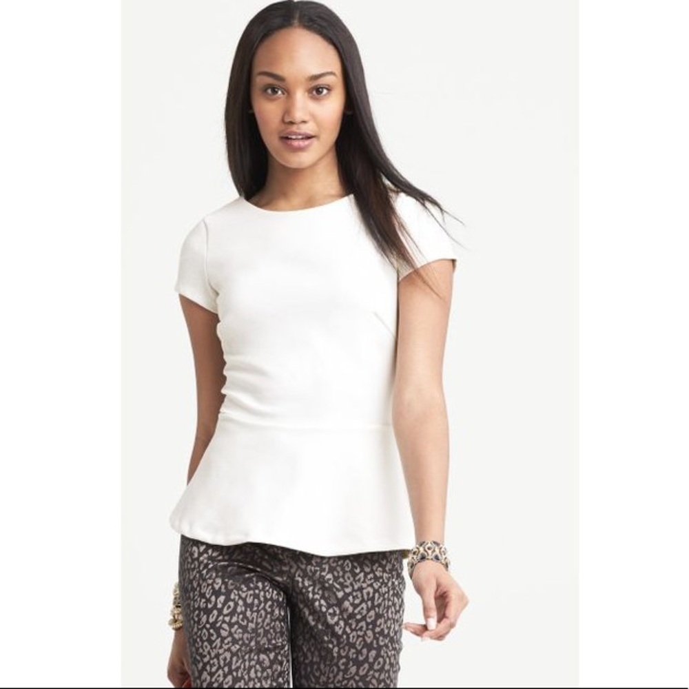 Banana Republic shimmer peplum top